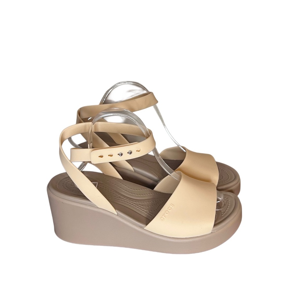 Crocs Brooklyn Ankle Strap Wedge Platform Shiitake Sandals Size 9